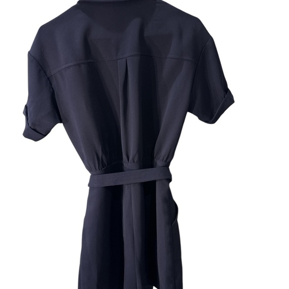 Greylin Blue Jumpsuit with Waist Tie and Short Sleeves - Picture 8 of 10